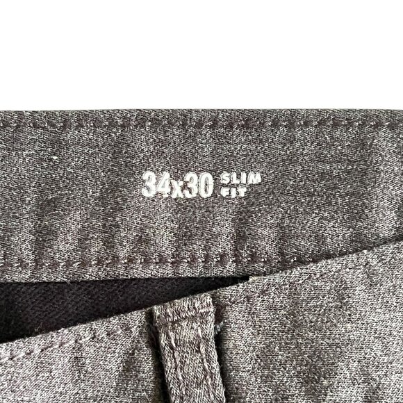 Banana Republic Jeans Mens 34x30 Gray Traveler Slim Fit Performance Denim Pants - Picture 6 of 13